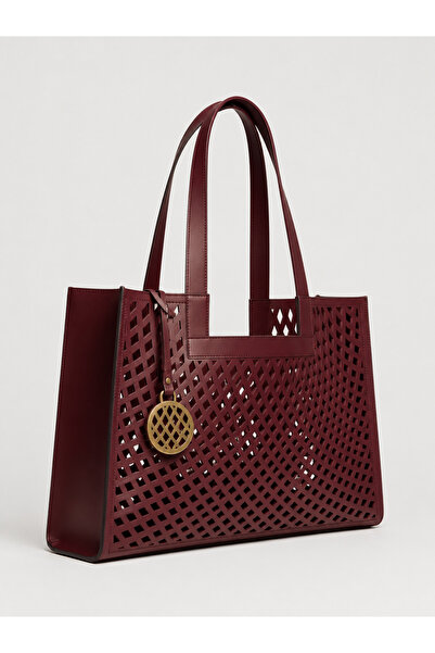 shereenmostadesigns MASHRABIYA LEATHER TOTE- Genuine Leather Shopper