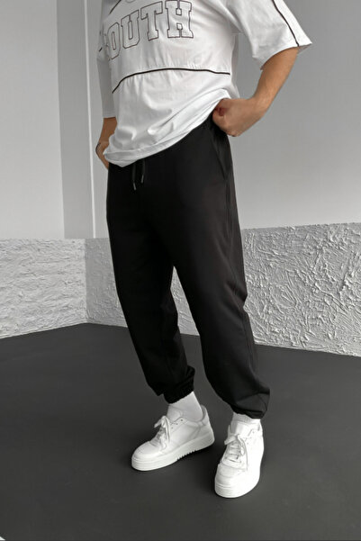 STRAVON Men's Winter Fleece-Lined Comfortable Cut Sweatpants with Elastic Cuffs