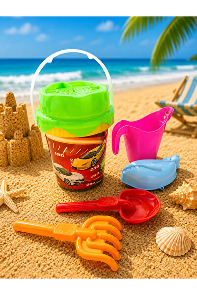 MUBX Large Size Beach Sea Bucket Castle Play Set 5 Piece Luxury Bucket Set