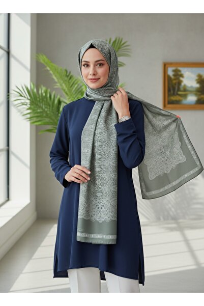Twill Soft Desenli Kadın Şal Yumuşak Dokulu Şık Günlük Ve Özel Gün Şalı
