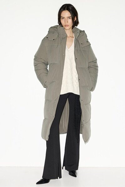 Butik Allbucks Pull * Bear* Long Water Repellent Inflatable Coat Abpnb00010