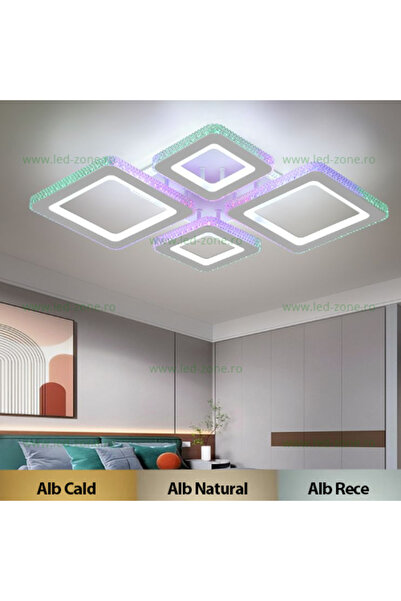 LEDZONE Candelabru LED 154W 3 Funcții RGB Inteligent Reglabil cu Telecomandă ...