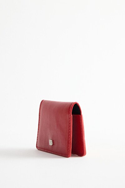 KADRİYE BAŞTÜRK Leather Wallet Red