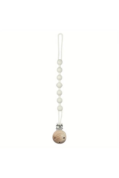 Choice Milky White Baby Pacifier Clips Integrated silicone baby pacifier chai...