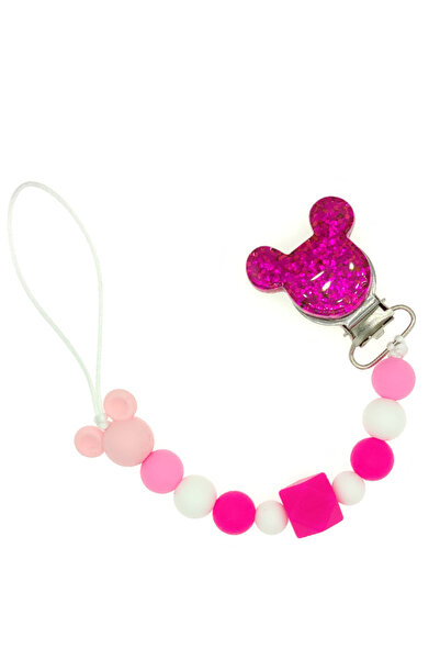 Choice MXLB-254-rose Baby Pacifier Clips Chain Silicone Beads Teether Toys Du...