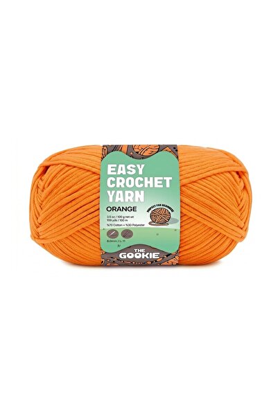 The Gookie Practical Knitting Yarn, Orange Color Suitable for Beginners, Soft...