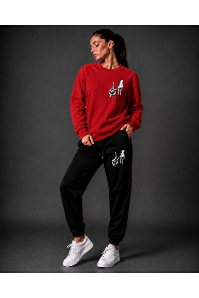 CLOTHES33 Zero Collar Sweat Suit 2-Piece Combination Winter Shardooned Finger...