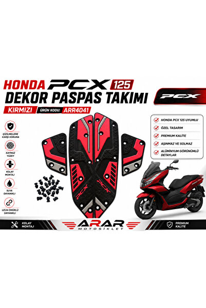Arar HONDA PCX 125 DEKOR PASPAS TAKIM(KIRMIZI)-ARR4041