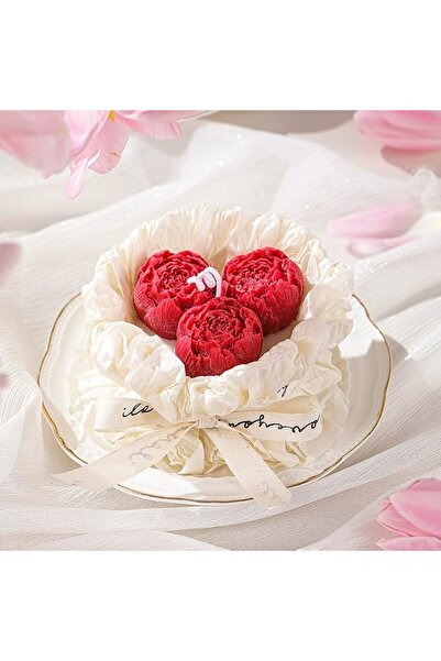 SAIONJI Handmade Floral Bouquet Candle, Scented Peony & Rose Shape, Gift for ...