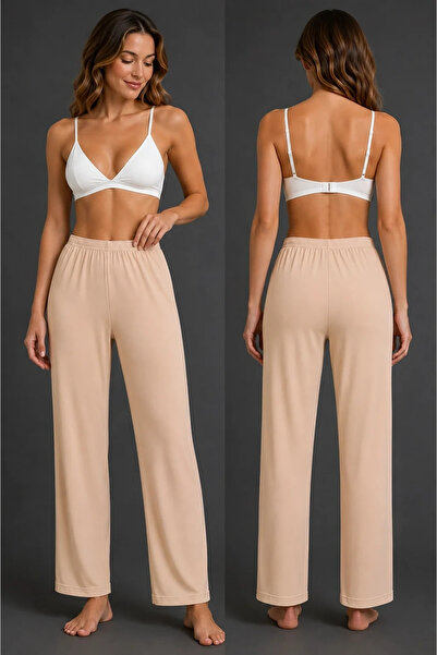 bysoca Women's Beige Cotton Combed Cotton Underwear Pants Inner Lining Non-Vi...