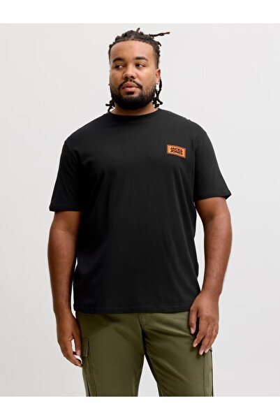 Jack & Jones Plus Men's Big Sizes T-Shirt, Cotton, Regular Fit, JJRUSH