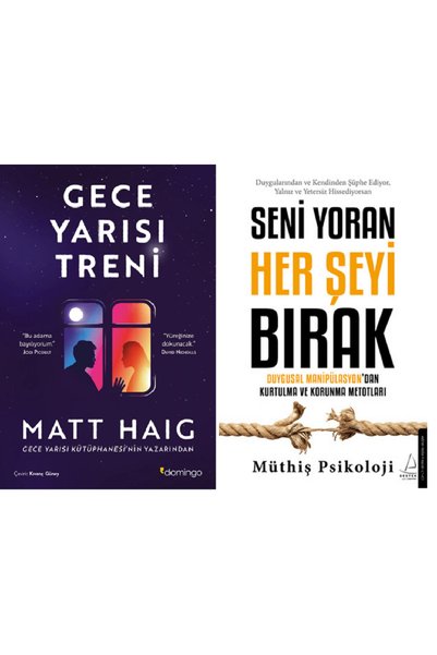Domingo Yayınevi Gece Yarısı Treni + Seni Yoran Her Şeyi Bırak 2 مجموعة كتب
