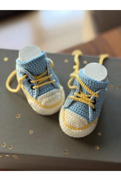 nimetabla 0-3 Months (9cm) Hand Knitted Baby Booties