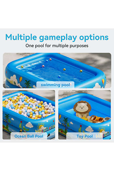 StarSuper Blow Up Toddler Inflatable Pool Leakproof Portable Water Play Pit f...