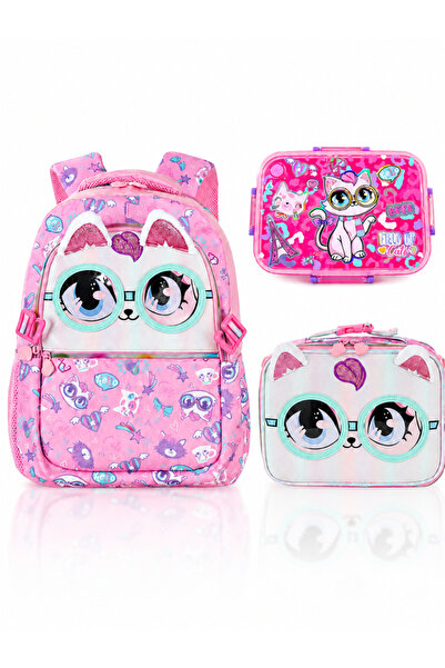 GOG 3PCS Girls School Backpack Set with Connectable Insulated Lunch Bag & Pen...