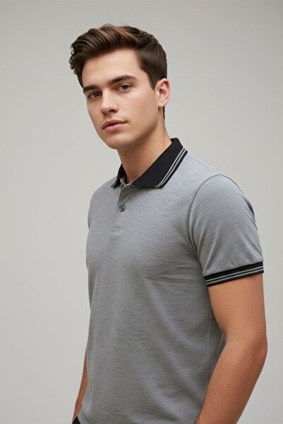 Mercan Унисекс бордо тениска с къс ръкав и поло яка Lacoste - Подходяща за уч...