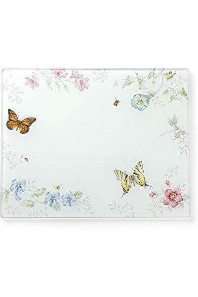 Lenox Butterfly Meadow Large Glass Cutting Board | tempered glass, hand wash ...
