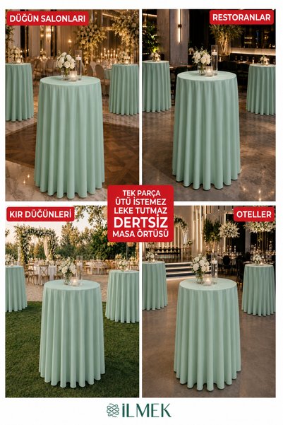 ilmek Dertsiz Serpme Bistro Tablecloth |   Wedding, Event, Organization, Cocktail Tablecloth