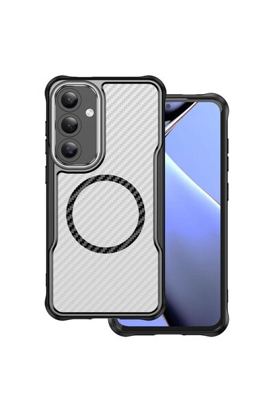 OEM Defender Carbon Mag Hybrid Case MagSafe Μαύρο (Samsung Galaxy S25 Plus)
