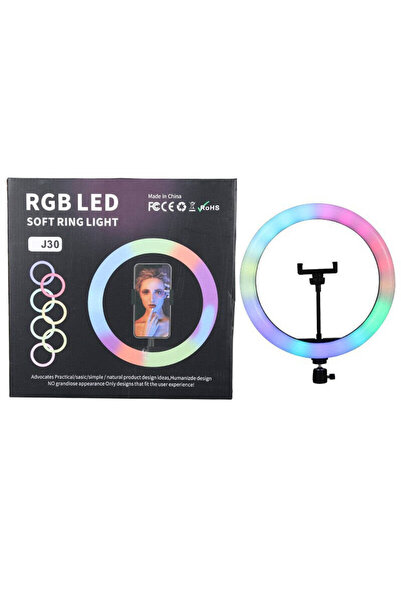 OEM MJ30 RGB Φωτιστικό Δακτυλιοειδές LED 12'' χωρίς Τρίποδο - Μαύρο