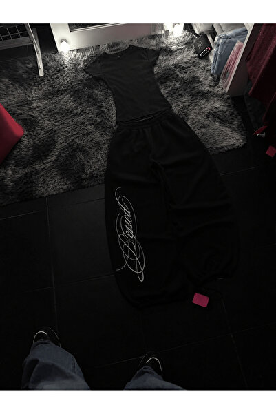 Gofeel Harajuku Blessed Script Detaylı Baggy Eşofman Takımı ( 3 iplik )
