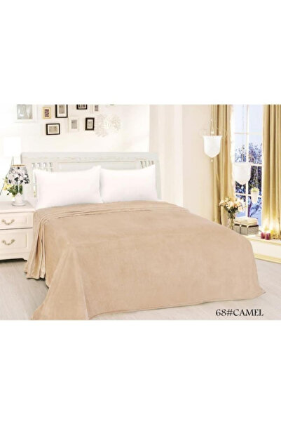 Generic Brand بطانية صوف فلانل ناعمة - 68#CAMEL - مفرد ونص