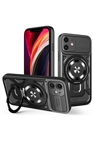OEM Θήκη Defender Armor Mag με Βάση Στήριξης, Συμβατή με MagSafe, Μαύρη (iPho...