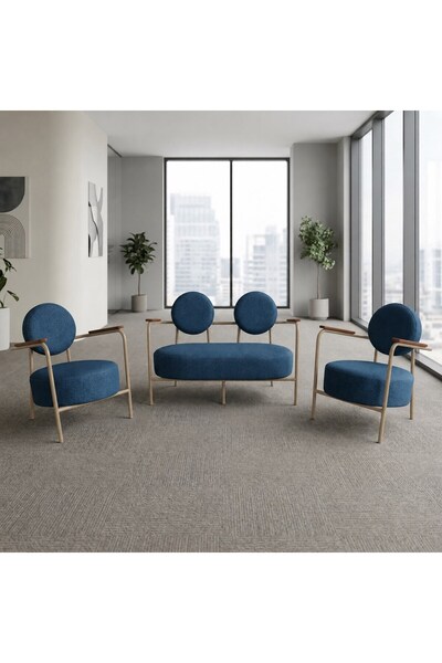Azra Mobilya Venüs 2+1+1 Soft Kumaş Ofis & Büro İş Yeri Bekleme Koltuğu Takım...