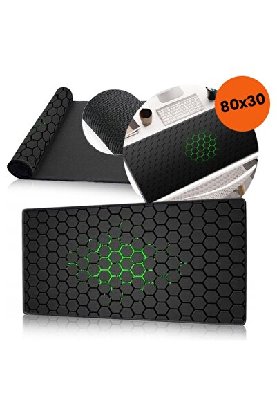 OEM Ποντικομαξιλαράκι Gaming (80x30εκ.) - Πράσινο Κυψελωτό