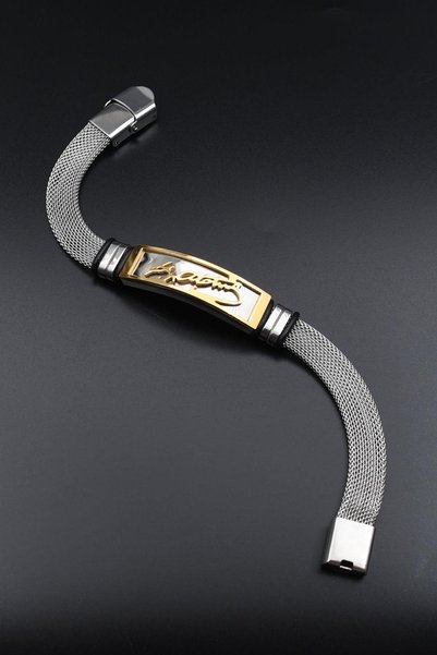 Prestige Ataturk Signature Watch Band Design Stainless Steel Bracelet 902872