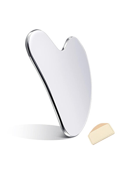 Choice Large heart Facial Massage Scraper Stainless Steel Beauty Scraper Face...