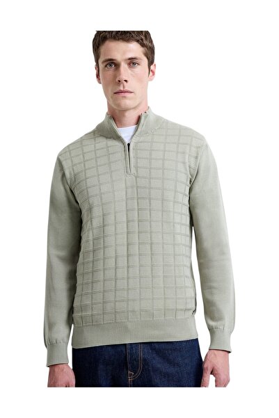 French Connection Men Long Sleeve Half Zip Knit Jumper