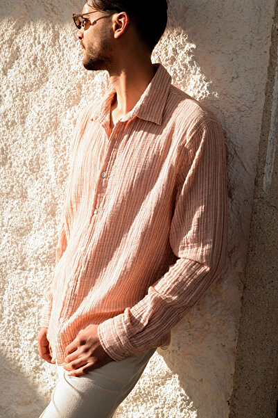 no7man Thailand Tile Striped 100% Cotton Men's Shirt