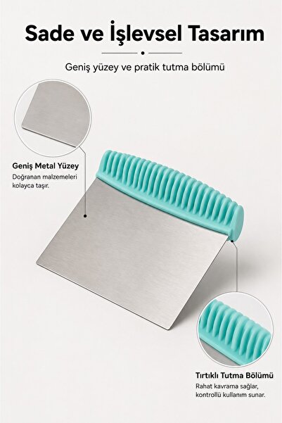 FLY LIFE Stainless Steel Dough Cutter and Scraper Spatula