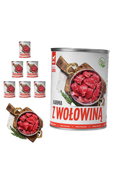 Tuf Tuf TufTuf hrană umedă completă pentru câini cu vită, Pate, conservă 6x800g