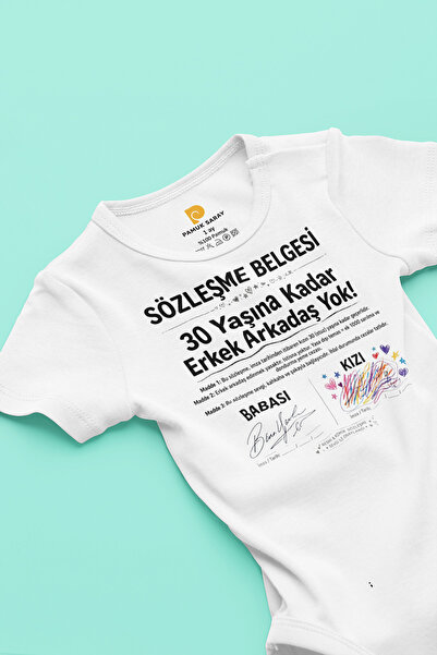Pamuk Saray 100% Cotton Baby Contract Short Sleeve Bodysuit 100% Cotton