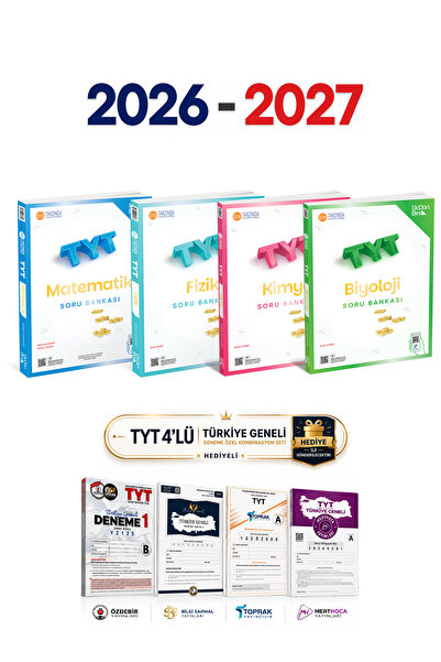 Üç Dört Beş Yayıncılık TYT Matematik Fizik Kimya Biyoloji Soru Bankası Set | ...