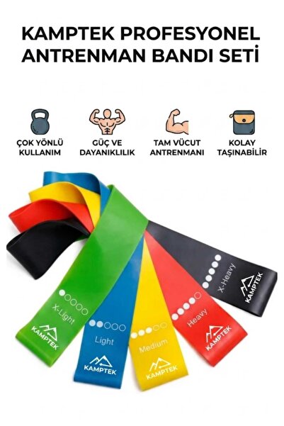 kamptek kamp teknolojisi Kamptek Professional Training Band Set (5-Piece) - P...