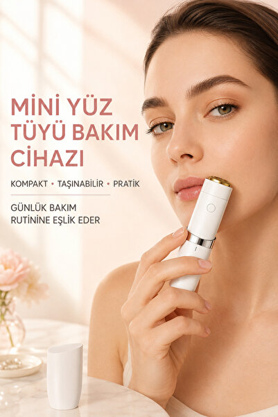 RABERA TECH Kadın Mini Yüz Tüy Alma Cihazı – Kablosuz Elektrikli Yüz Epilatör...