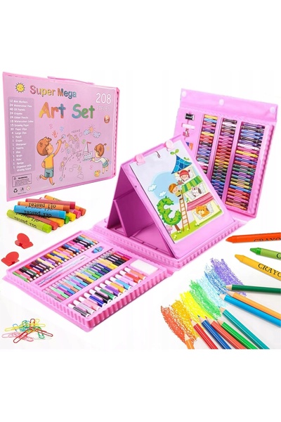 Jokomisiada Trusă din plastic cu 203 piese pentru pictură, desen și joc creativ