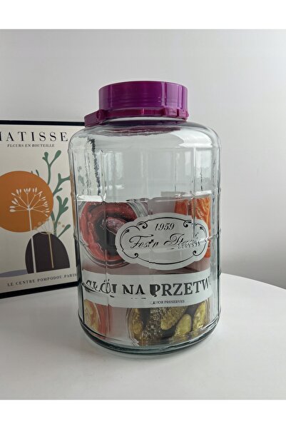 NO BRAND Borcan de sticlă cu mâner, recipient mare de 12 L pentru conserve, a...