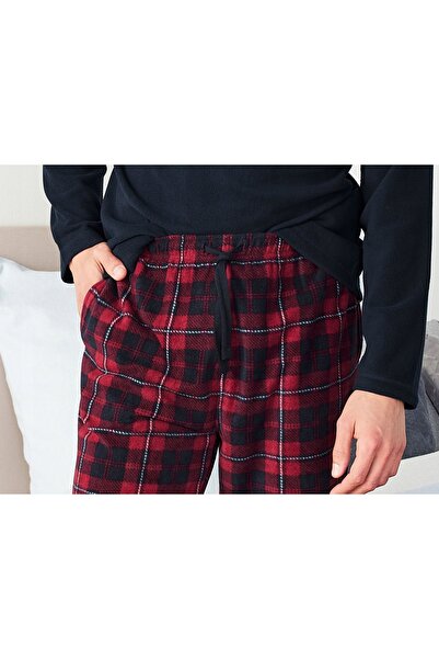NO BRAND Pijamale groase și călduroase din fleece polar, cu buzunare, cu mode...
