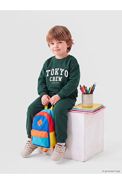 LC Waikiki Lcw Baby Green Tokyo Printed Baby Boy Set