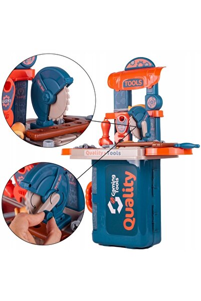 Trifox ATELIER PENTRU COPII ACCESORII VALIZĂ KIT MOBIL 3 ÎN 1 SCULE FERĂȘOR