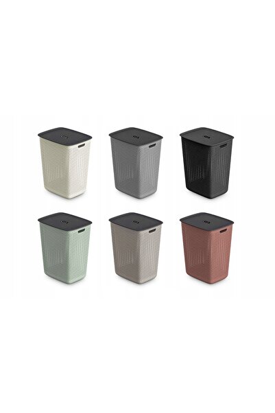 NO BRAND Coș de rufe, organizator tip coș pentru rufe, cu capac, crem, 60L