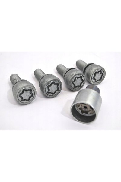 NO BRAND Șuruburi roată 8201716643 set Antifurt Renault Dacia Original