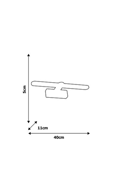 NO BRAND Aplică de perete elegantă cu LED pentru baie 8W neagră IP44