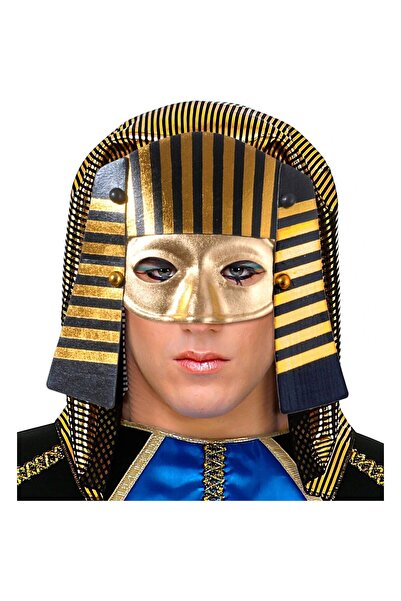 pınaxar Egyptian Mask Pharaoh Mask with Rubber Apparatus 21X23 cm
