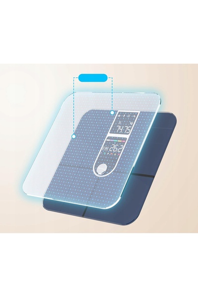 NO BRAND Cântar de baie digital inteligent, indicator BMI, aplicație HealthKe...