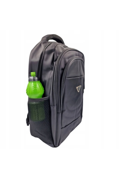 NO BRAND Rucsac mare pentru școală, 3 compartimente, negru, universal, pentru...